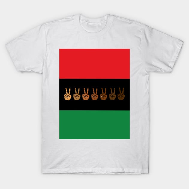 Pan African flag Juneteenth black freedom liberation T-Shirt by Nalidsa